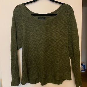 MIllau Olive Green oversized knit sweater